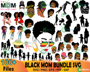 100+ Black Mom Svg Bundle, Afro Mom Svg, Momlife Svg