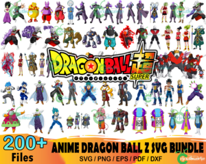 200+ Anime Dragon Ball Z Svg Bundle, Son Goku Svg, Anime Svg