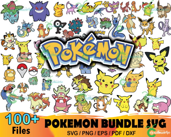 100+ Pokemon Bundle Svg, Pokemon Svg, Pikachu Svg Bundle