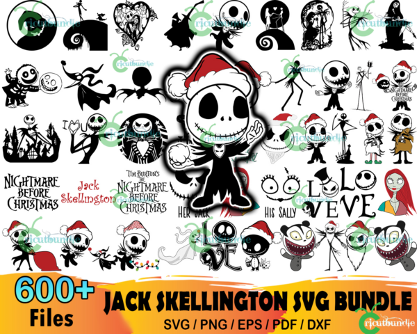 600+ Nightmare Before Christmas Bundle Svg, Jack Skellington Svg