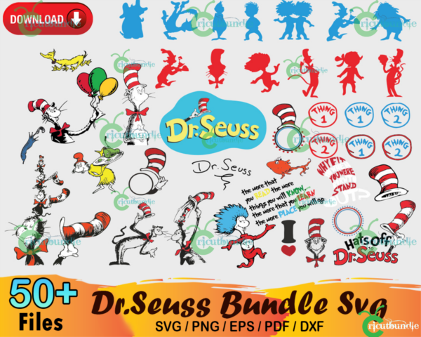50+ Dr Seuss Bundle Svg, Dr Seuss Svg, Dr Seuss Hat Svg - bundle99, the ...