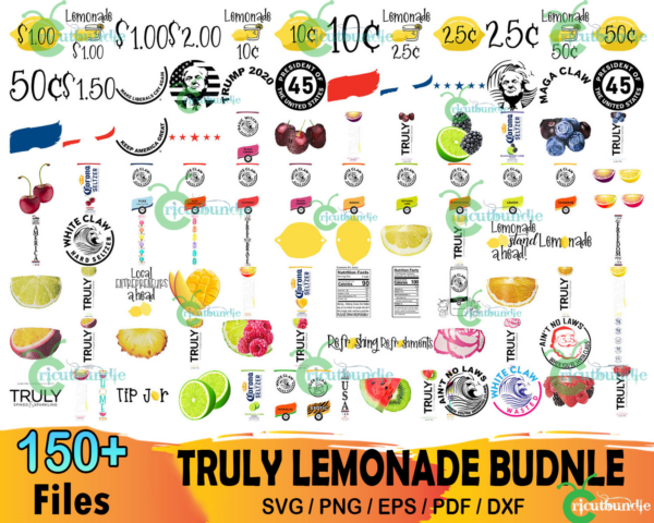 150+ Truly Lemonade Bundle Svg, Truly Lemonade Svg, Truly Logo Svg