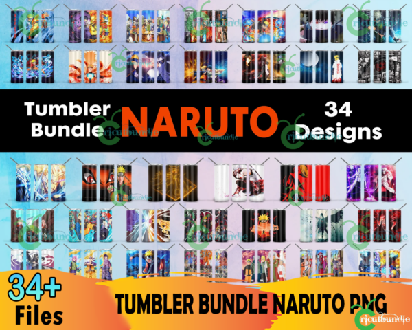 34+ Naruto 20oz Skinny Tumbler Png Bundle, Full Tumbler Wrap