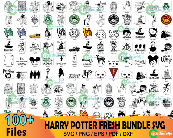100+ Harry Potter Fresh Bundle, Harry Potter Svg, Hogwarts Svg