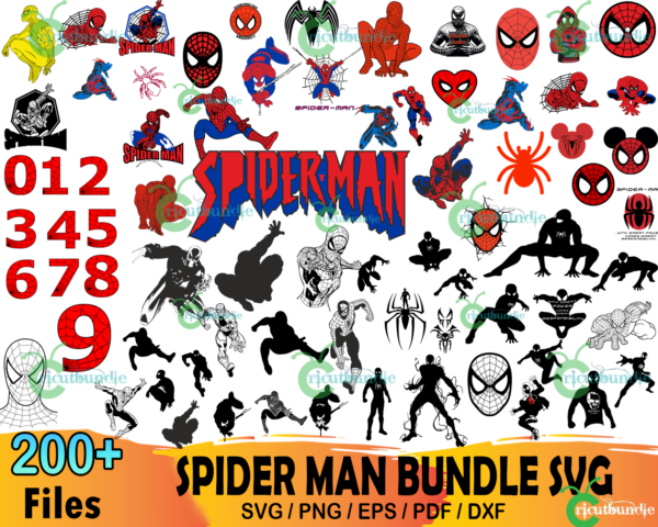 200+ Spider Man Bundle Svg, Marvel Svg, Super Hero Svg