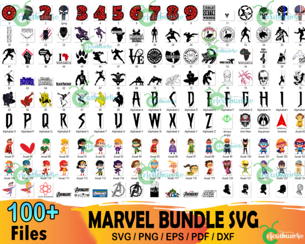 100+ Marvel Bundle Svg, Spider Man Svg, Spiderman Bundle Svg