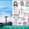 100+ Christian svg, png, eps, dxf file bundle for print and cricut