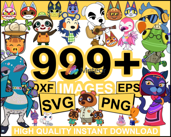 1000+ Animal crossing SVG vectors! Get everything from my shop. svg, png mega pack, colored and silhouette cutting files for cricut - Become VIP user
