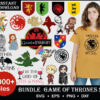 1000+ Games of Throne svg, eps, png, dxf bundle for cricut and print silhouette and color