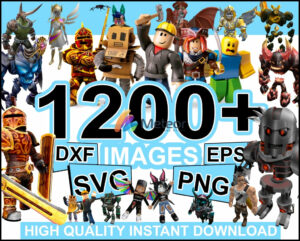 1200+ Roblox svg, eps, dxf, pdf, png bundle for print and cricut