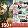 150+ Christmas ornament bundle svg, png, eps, dxf for cricut and print, christmas svg