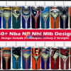 150+ Nba, Nhl, Nfl, Mlb tumbler designs svg, png, eps, dxf  for cricut and print ncluding two shape skinny and straight