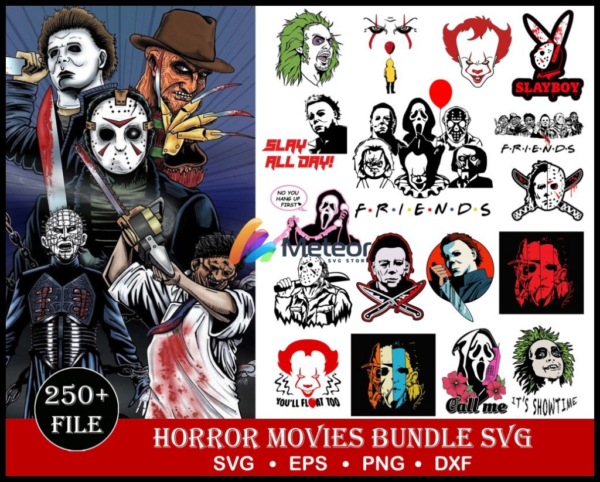 1800+ Horror Movies SVG Bundle 3.0 svg, png, eps, dxf for cricut and print, horror svg cutitng file