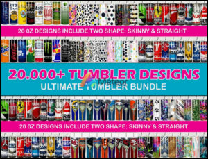 20,000 Ultimate giga tumbler best seller skinny and straight svg, png, eps, dxf bundle for cricut and print