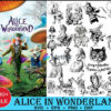 200+ Alice in wonderland svg, png, eps, dxf for print and cricut