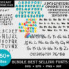 250+ best selling Fonts bundle svg, png, dxf, eps for print and cricut