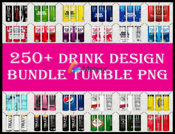 250+ Drink Design bundle tumbler png for cricut and print, tumbler 20 ox skinny and straight