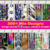300+ Mix designs tumbler designs svg, png, eps, dxf  for cricut and print ncluding two shape skinny and straight