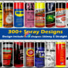 300+ Spray designs svg, png, eps, dxf  for cricut and print ncluding two shape skinny and straight
