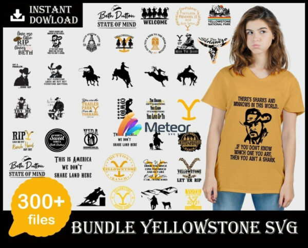 300+ Yellowstone svg bundle for print and cricut, yellowstone tv show svg, tv show cutting file, yellowstone printable