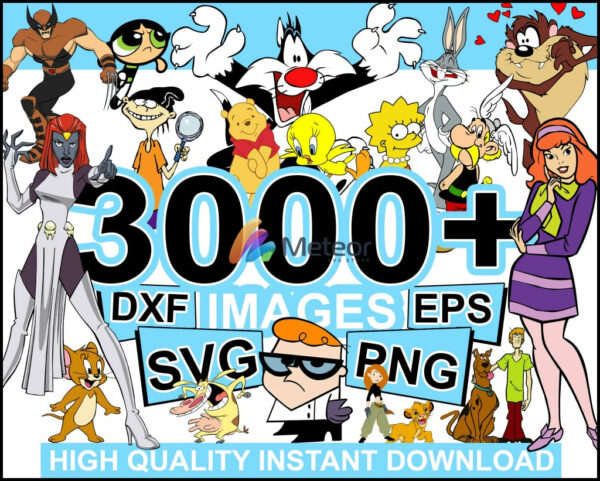 3000+ Disney cartoon images svg, png, eps, dxf for cricut and print, all disney character svg