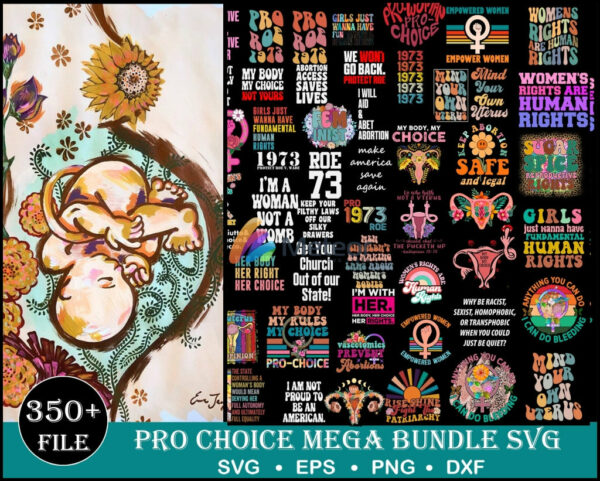 350+ Pro Roe SVG Bundle, Uterus SVG, Pro Choice SVG Cut File, Roe V Wade Svg, Pro Roe Png, Protect Roe Svg, Reproductive Rights Svg