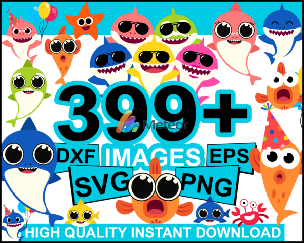 399+ Huge Baby Shark bundle svg, png, eps dxf for print and cricut