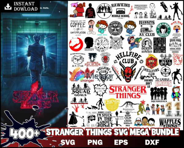 400+ Files Stranger Thing Mega bundle- SVG instant download