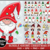 400+ Gnomes christmas svg bundle for ricut and print, png, eps, dxf, gnomes cutting files