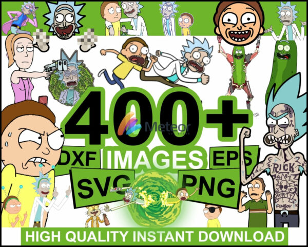 400+ Rick and Morty svg bundle, dxf, png, eps