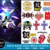 400+ Rock Band Logo SVG Bundle 3.0 for cricut and print, rock band cutting file