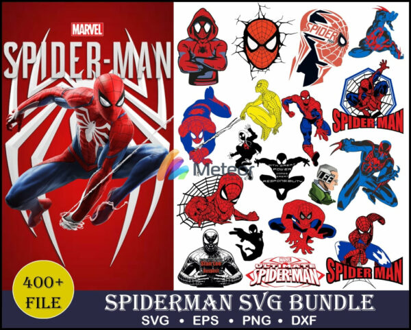 400+ Spiderman svg bundle, png, eps, dxf for cricut and print
