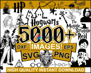 5000+ Harry Potter Files Mega Bundle Cricut Svg File Silhouette , Digital Download, wizard svg bundle cutting file
