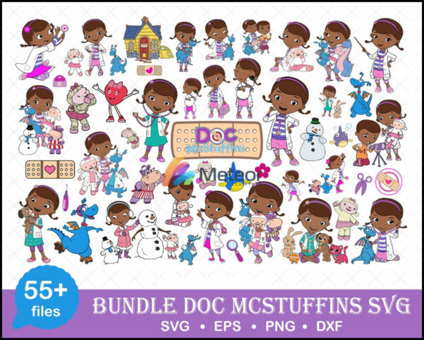 55+ Doc mcstuffins bundle Svg, Pdf, Eps , Png , Cricut, Silhouette Cut File