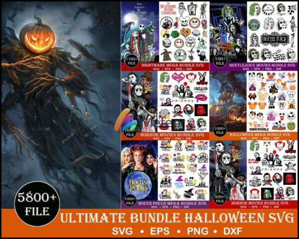 5800+ Ultimate Halloween Files Mega Bundle Cricut Svg File Silhouette , Digital Download, wizard svg bundle, horror svg bundle design, Mega Bundle Halloween svg Design