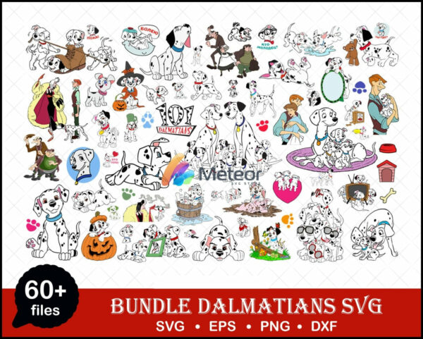 60+ Dalmatians Svg Bundle, Disney Svg Bundle, Cricut Files, Disney Svg