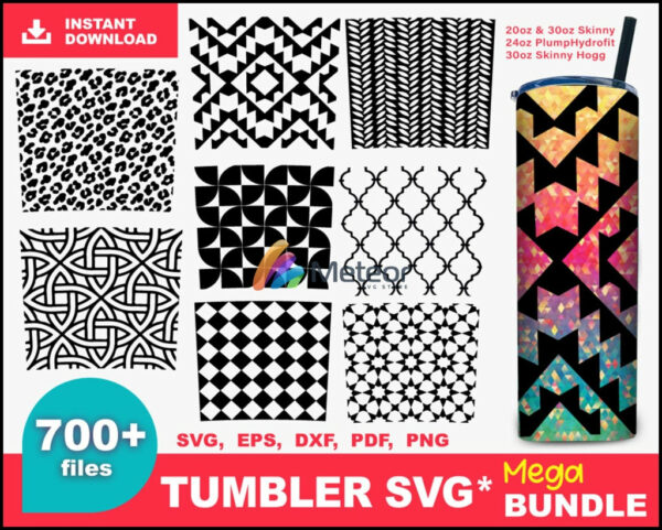 700+ Tumbler SVG Mega Bundle 1.0 svg, png, eps, dxf bundle for cricut and print