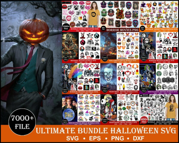 7000+ Ultimate Halloween Files Mega Bundle Cricut Svg File Silhouette , Digital Download, wizard svg bundle, horror svg bundle design, Mega Bundle Halloween svg Design