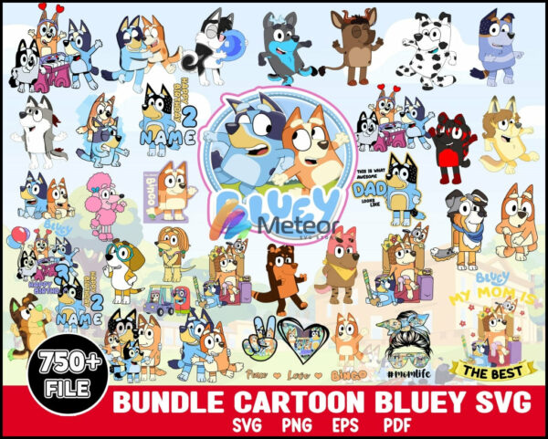 750+ Files Desingn Bluey bundle svg, Bluey vector, bluey alphabeth, bluey cutfile, bluey clipart, bluey bundle