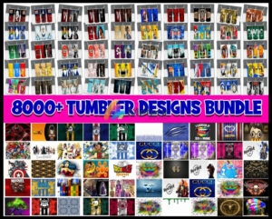 8000+ huge Tumbler SVG Mega Bundle 1.0 svg, png, eps, dxf bundle for cricut and print