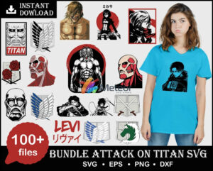 Attack on Titan+ svg bundle designs,  Attack on Titan for print and cricut files, Attack on Titan Clipart Svg