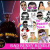 Bad Bunny 250+ Files Bundle - Bad Bunny Files Digital Prints Bundle - Bad Bunny SVG, EPS, PNG, dxf Bundle - Bad Bunny Clipart, Charaters