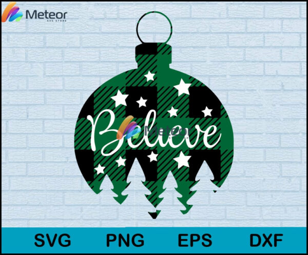 Believe christmas svg, Christmas svg, png, dxf, eps digital file CRM1111205L