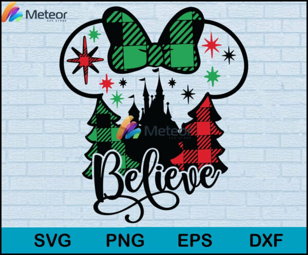 Believe christmas svg, Christmas svg, png, dxf, eps digital file CRM1511203L