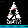 Bigfoot Believe christmas svg, Christmas svg, png, dxf, eps digital file CRM1511206L