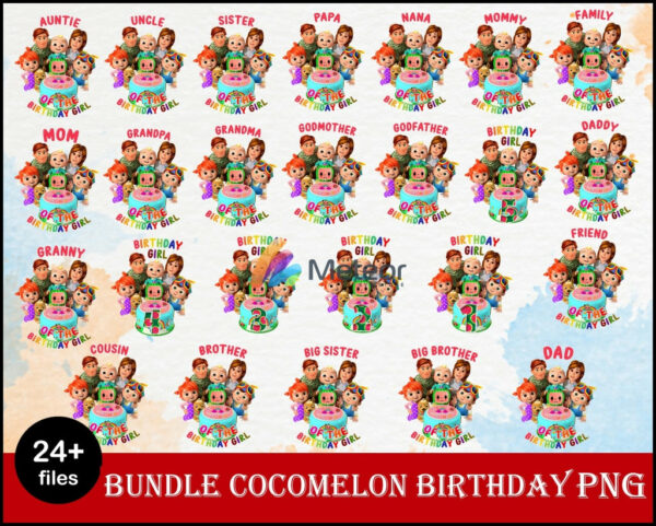 Birthday Cocomelon Svg Bundle Cocomelon Clipart Cocomelon Party Supplies PNG Cocomelon Bundle cocomelon svg birthday Cocomelon birthday