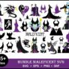 Bundle 35+ Maleficent SVG Bundle ,Silhouette Cut Files,Clipart,SVG Files For Cricut,Dxf, Eps, Png, Cricut,Digital Download