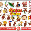 Curious George Clipart,Curious George characters,Curious George png,Curious George images,transparent backgrounds,Instant Download