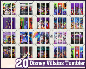 Disney Villains Tumbler - Disney Villains PNG - Tumbler design - Digital download