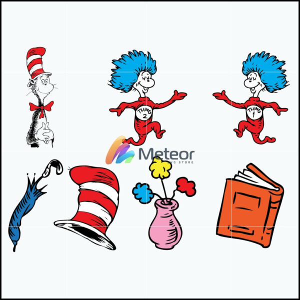 Dr seuss bundle svg, green egg and ham svg, dr seuss quotes svg,thing 1 thing 2, the place you'll go, png, dxf, eps digital file DRBL05012119